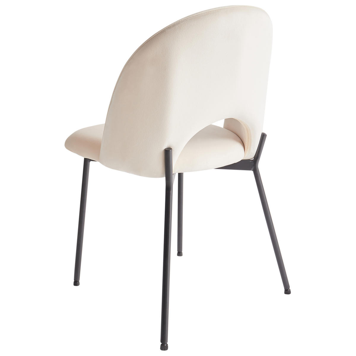 JÍDELNÍ ŽIDLE sada 2 ks Sametová látka Béžová Covelo - béžová, kov/textil (46/83/53cm) - Beliani