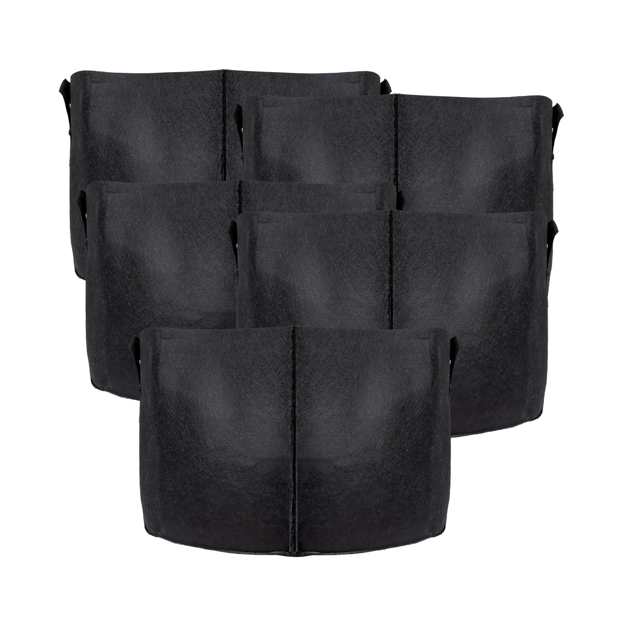 PFLANZSACK Vliesstoff 50/30 cm (5-tlg. Set) - Schwarz, Textil (30cm) - Intirilife