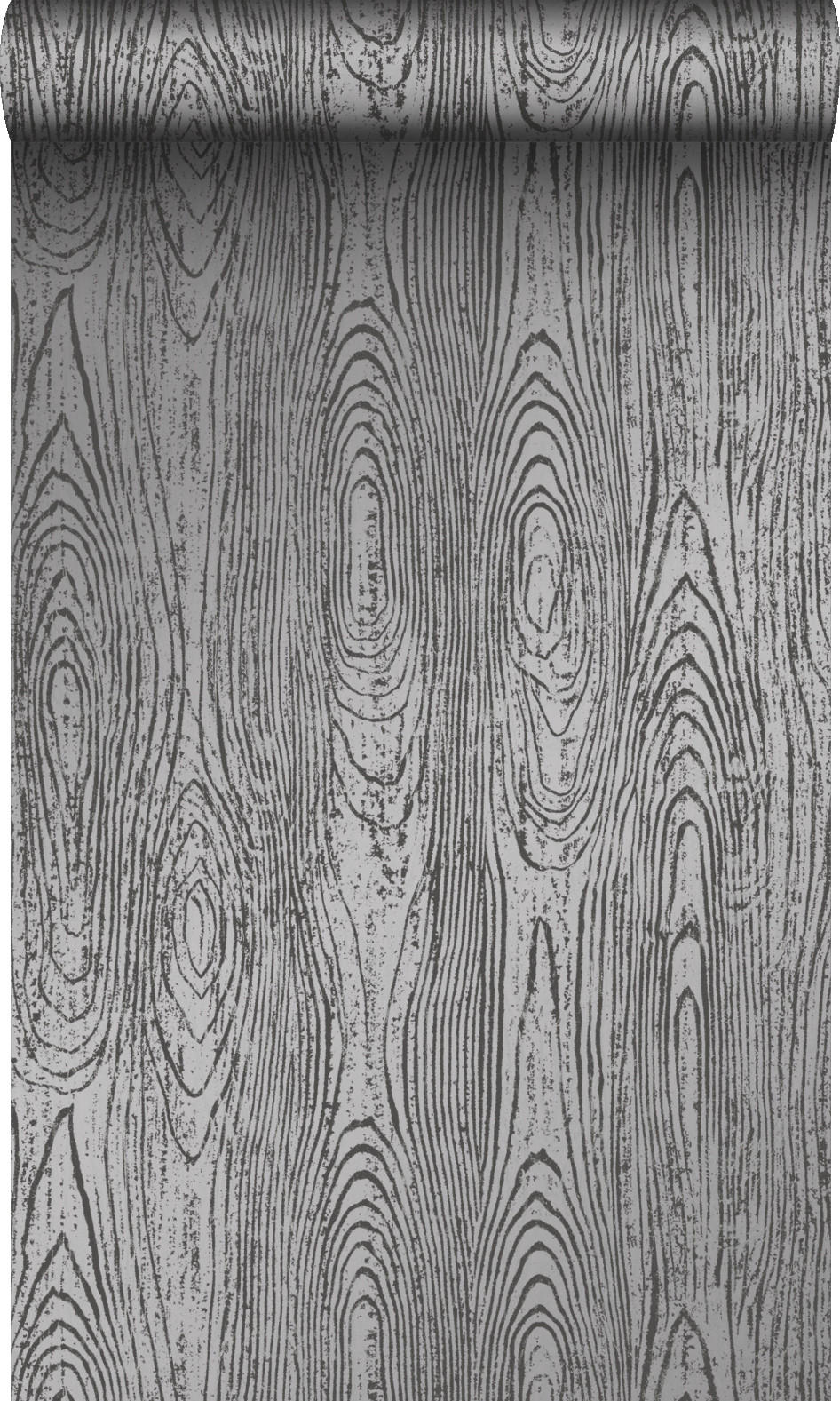 TAPETE Holz-Optik 53 cm x 10.05 m - Schwarz, Papier (53/1000cm) - Origin Wallcoverings