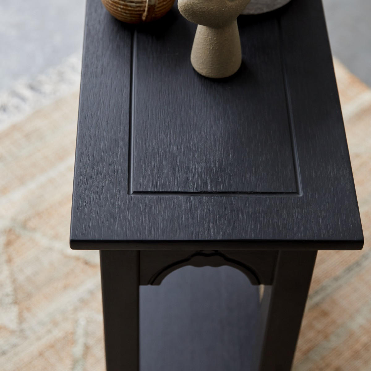 KONSOLENTISCH Thaki Black Schwarz aus Pinie - Schwarz, Holz (30/80/80cm) - Tikamoon