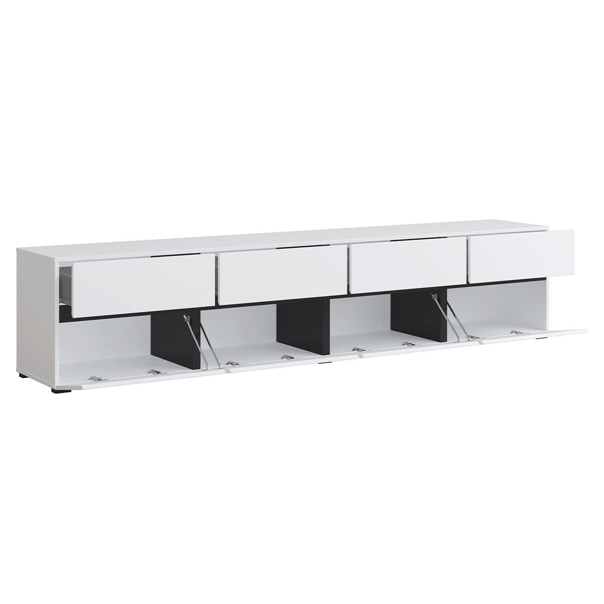 TV STOLÍK Lilia Biela - biela, kompozitné drevo (225/48/40cm) - Petits-meubles
