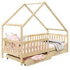 HAUSBETT ALVA 90X200 CM - Naturfarben, Holz (96/168/206cm) - IDIMEX