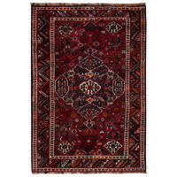 ORIENTTEPPICH handgeknüpft Gashgai Rot 161/110 cm Schurwolle - Rot, Textil (110/161cm) - Looma