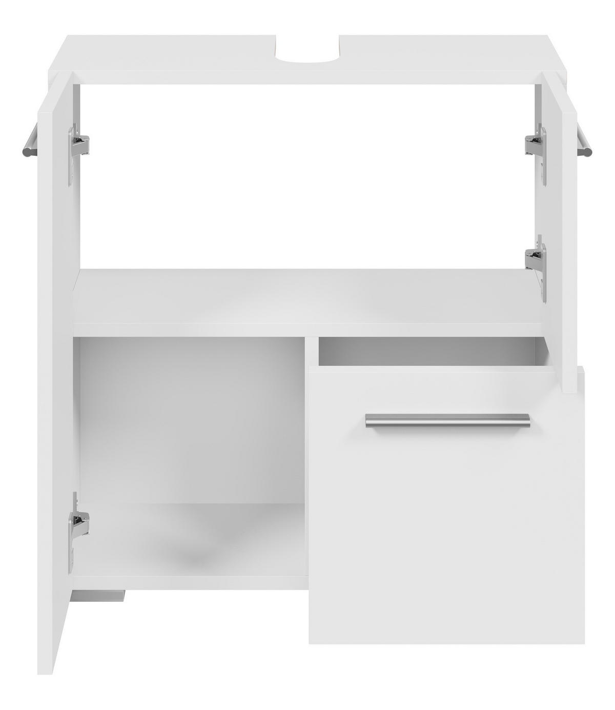 WASCHBECKENUNTERSCHRANK Mars Weiß - 60 x 30 x 60 cm - Weiß, Holz (60/60/30cm) - Badplaats