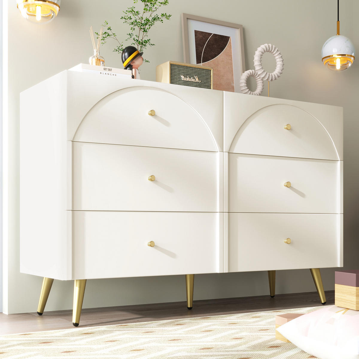 SIDEBOARD Weiß 120/40/85 cm - Weiß, Holzwerkstoff/Metall (40/85/120cm) - Urban Meuble