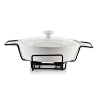 AUFLAUFFORM Modern Kitchen Weiß 38/26/6.5 cm Keramik - Weiß, Keramik (26/6.5/38cm) - Mondex