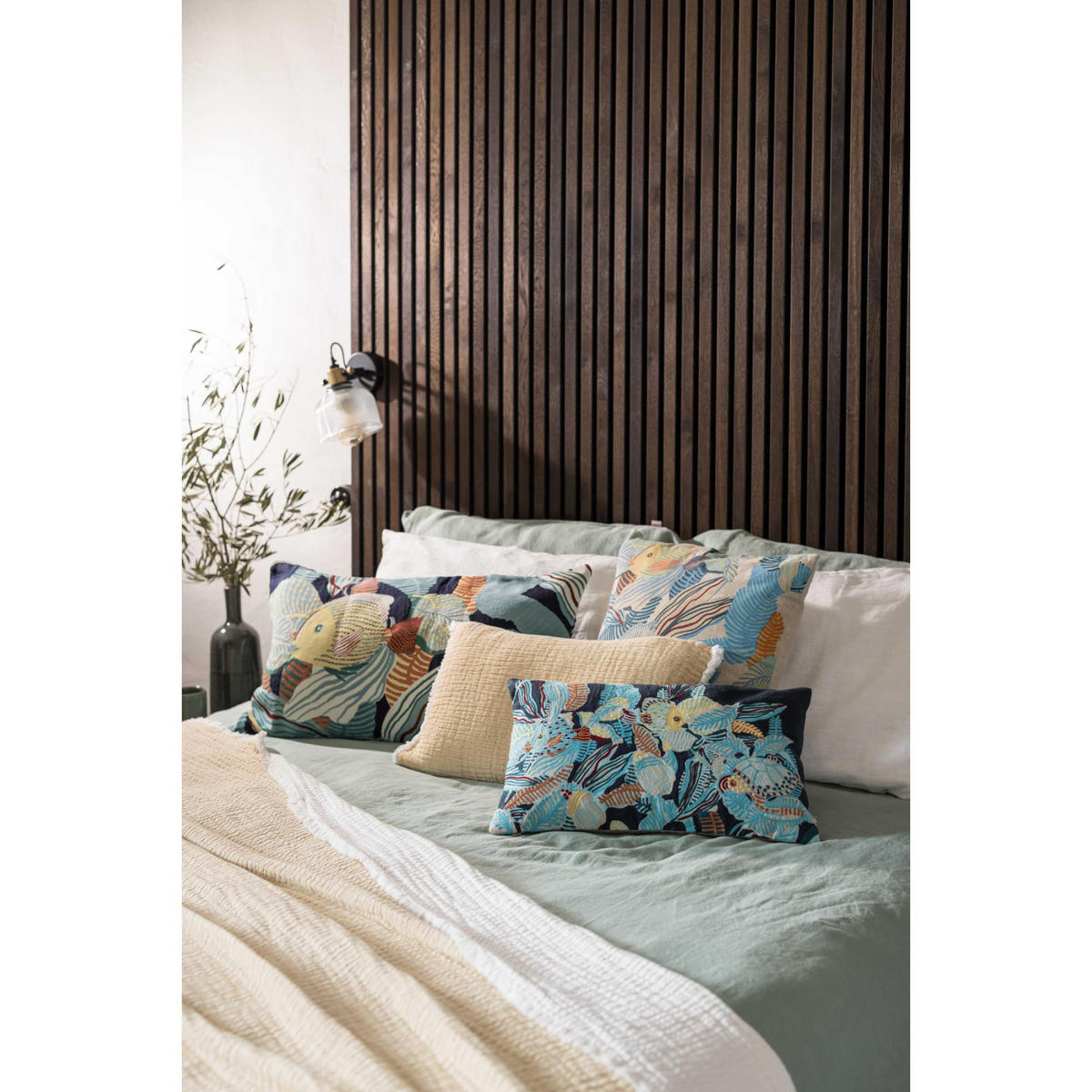 KISSEN Emilio mirabelle 30 x 50 cm - Beige, Textil (30/50cm) - Vivaraise