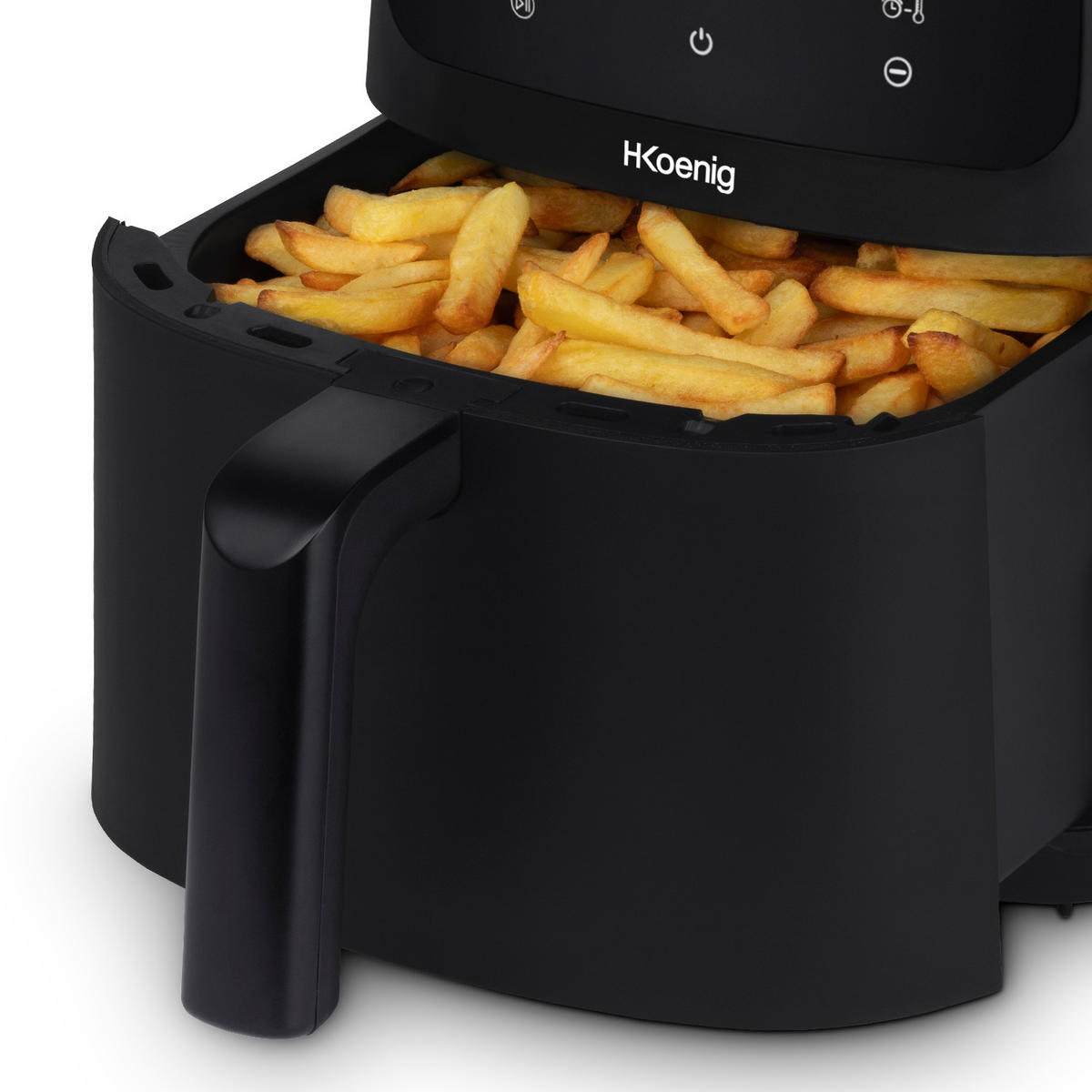 AIRFRYER FRY840, Schwarz, Fritteuse ohne Öl, Kapazität 4L - Schwarz, Metall (24.5/28/35.5cm) - HKoenig