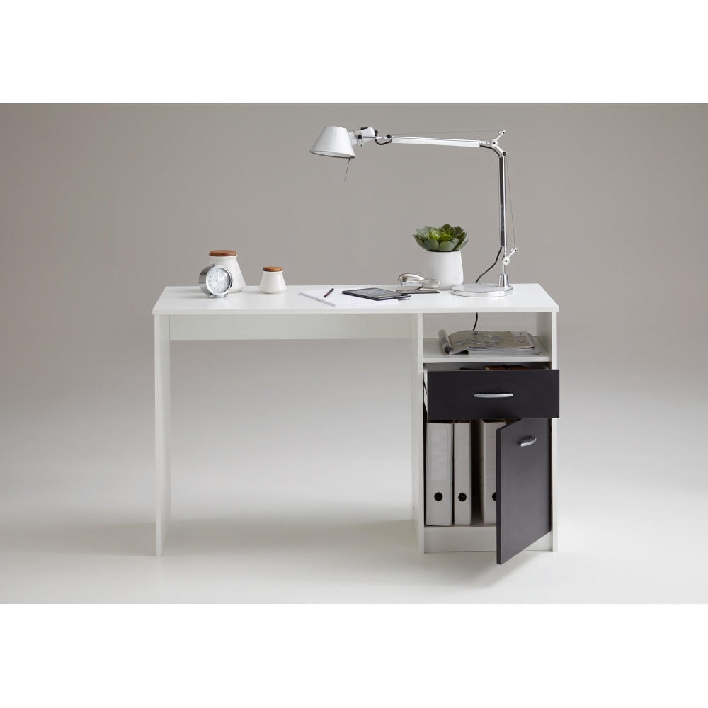 SCHREIBTISCH Weiß 123/77/50 cm - Weiß, Holzwerkstoff (50/123/77cm) - FMD Möbel GmbH