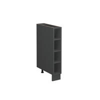 KÜCHENREGAL Fame-Line Anthrazit 15 cm ohne AP - Anthrazit, Holzwerkstoff (15/82/50cm) - Vicco