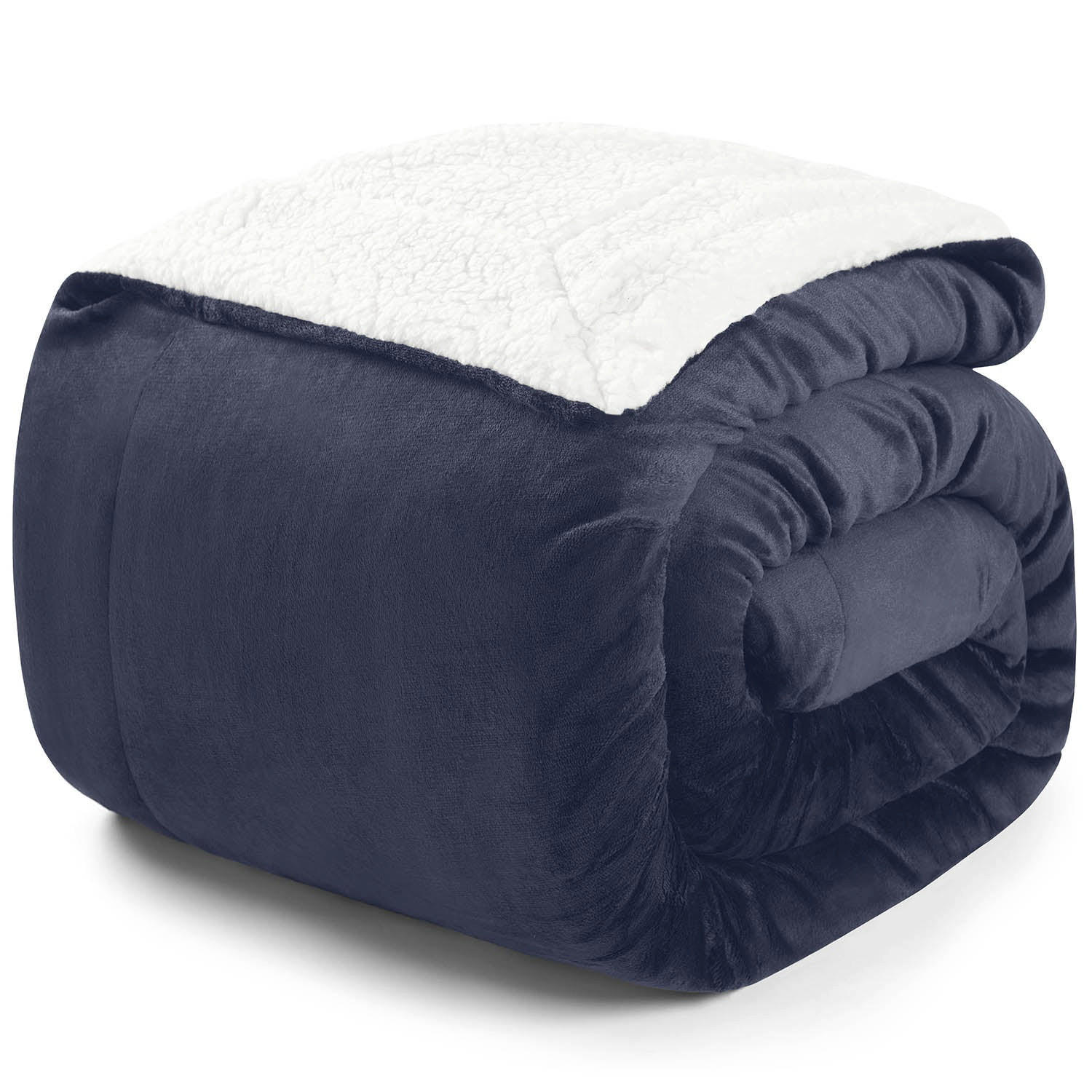 KUSCHELDECKE Sherpa 220/240 cm, Dunkelblau - Dunkelblau, Textil (240/220cm) - Blumtal