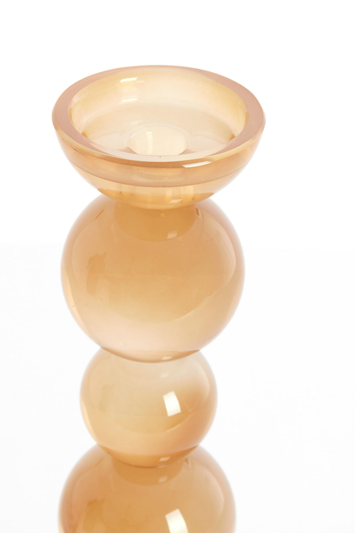 KERZENSTÄNDER Itinga - Orange - 9.5/9.5/34 cm - Orange, Glas (9.5/34/9.5cm) - Light & Living