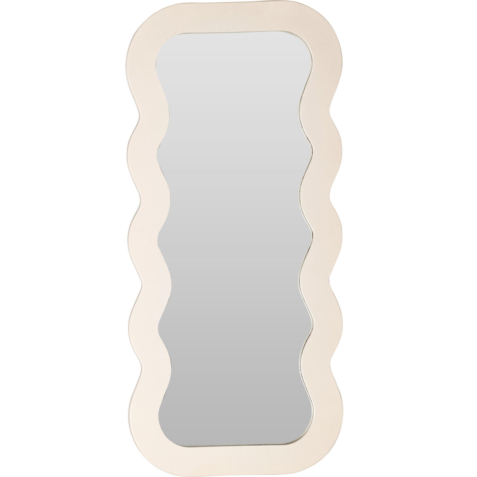 SPIEGEL mit welligem Rahmen 37/37/80 cm - Weiß, Holzwerkstoff (37/80/37cm) - Home Styling Collection