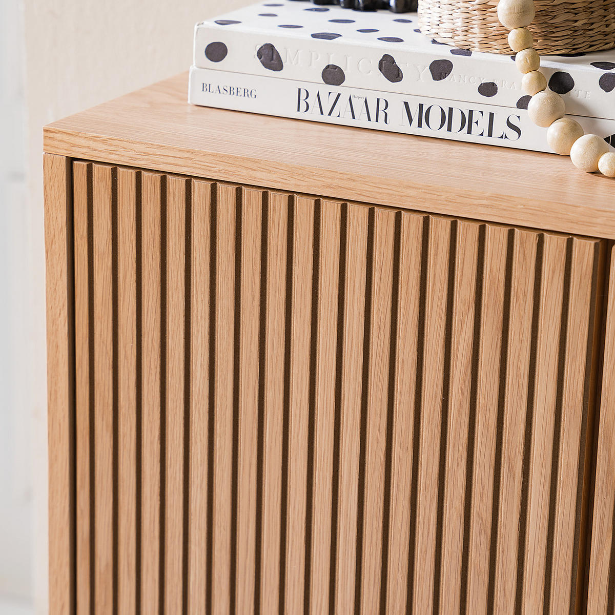 KOMMODE mit 2 Türen - Echtholzfurnier - Eichefarben, Holzwerkstoff (80/110/40cm) - home24