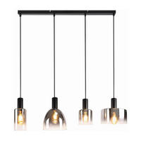 HÄNGELEUCHTE Vrynm 78/25/180 cm - Schwarz, Glas/Metall (78/25/180cm) - ZMH
