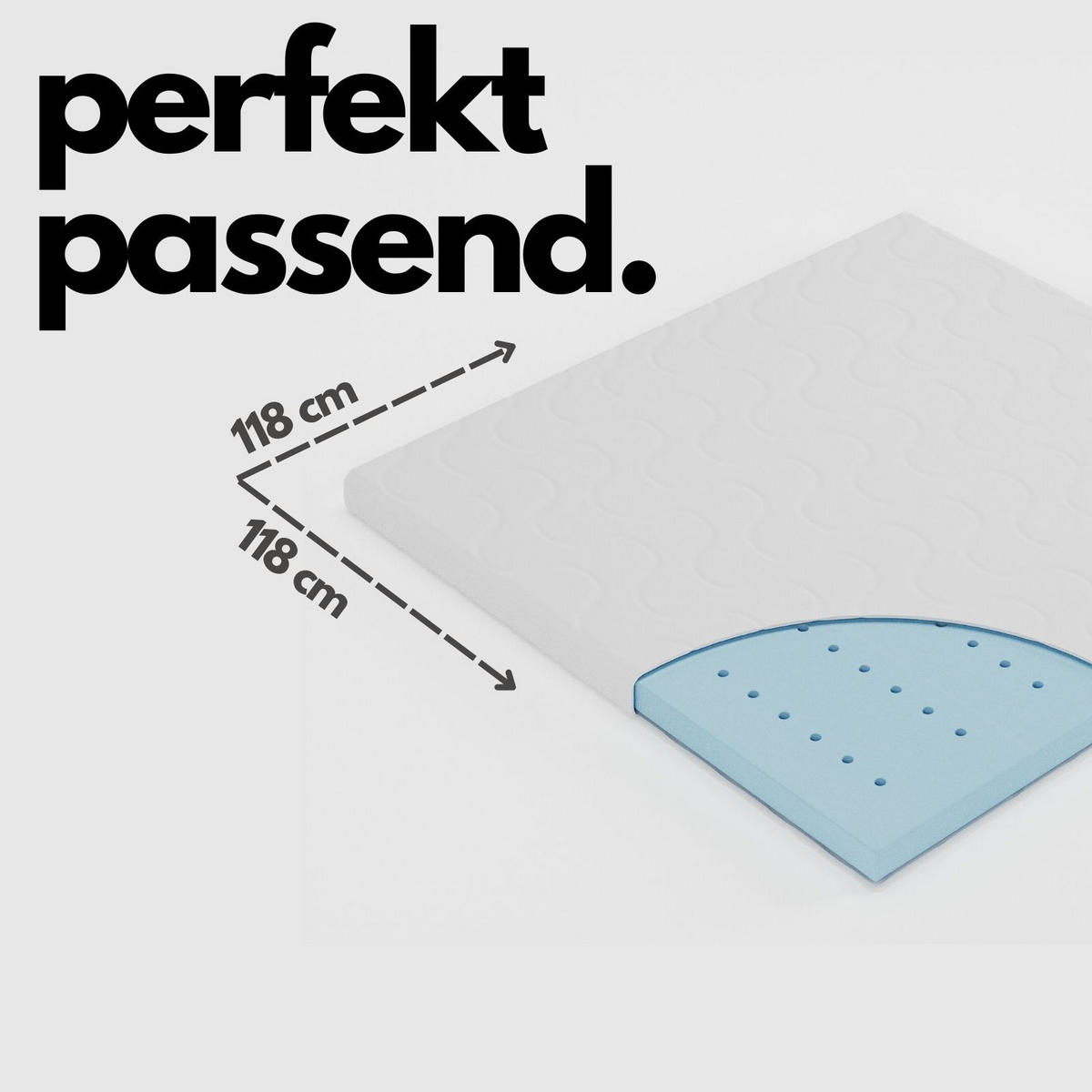 BABYMATRATZE für Laufgitter 120x120 cm, CLOUD Air - Weiß, Textil (118/118cm) - Sämann – make a difference.