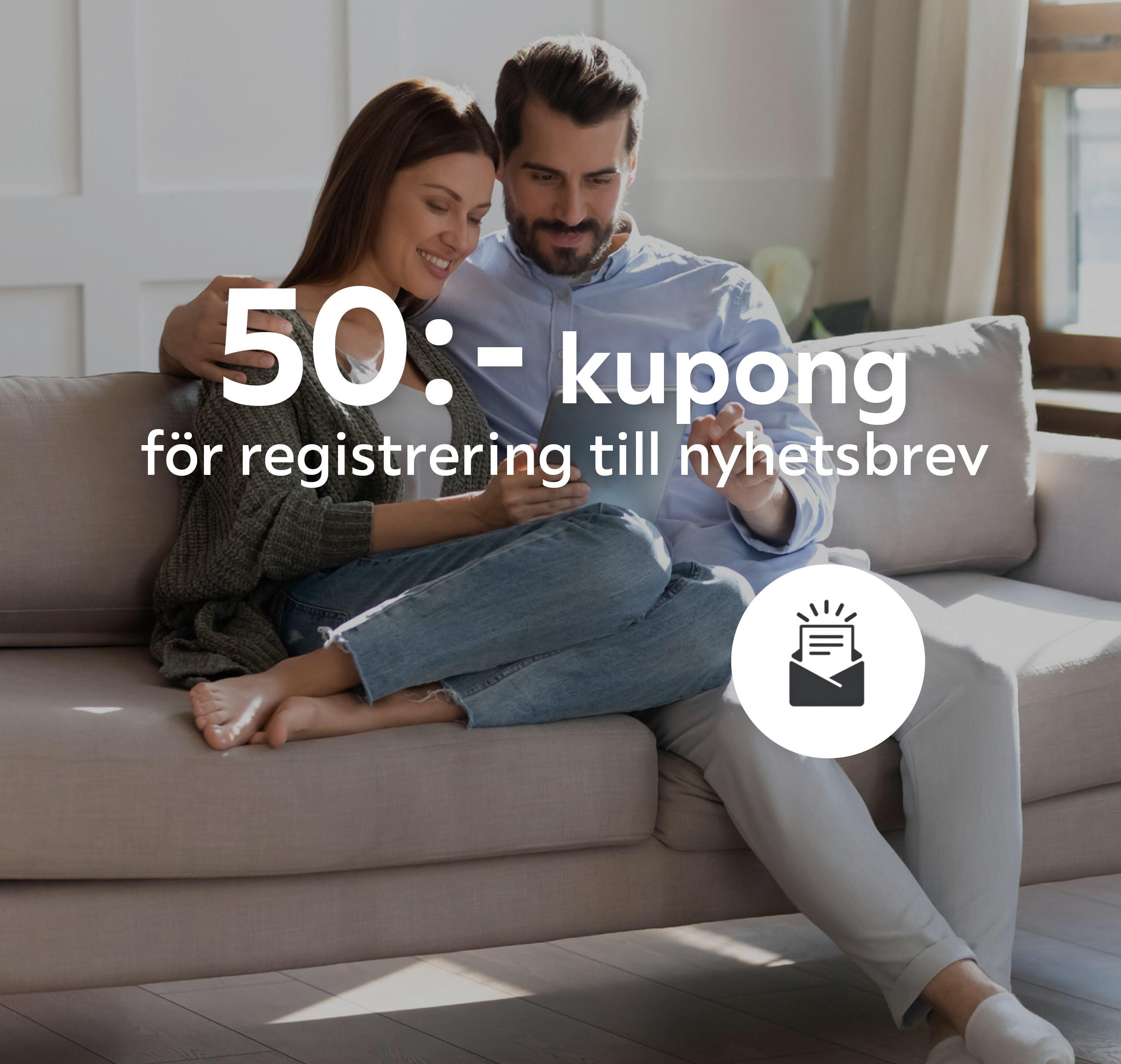 50:- kupong för registrering till nyhetsbrev