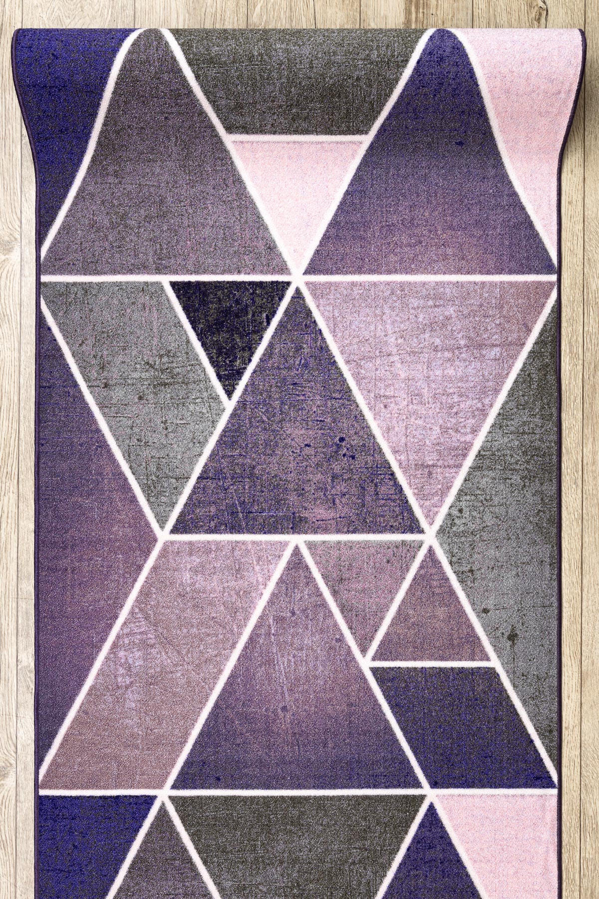 LÄUFER Antirutsch DREIECKE 57/120 cm - Lila, Textil (57/120cm) - rugsX