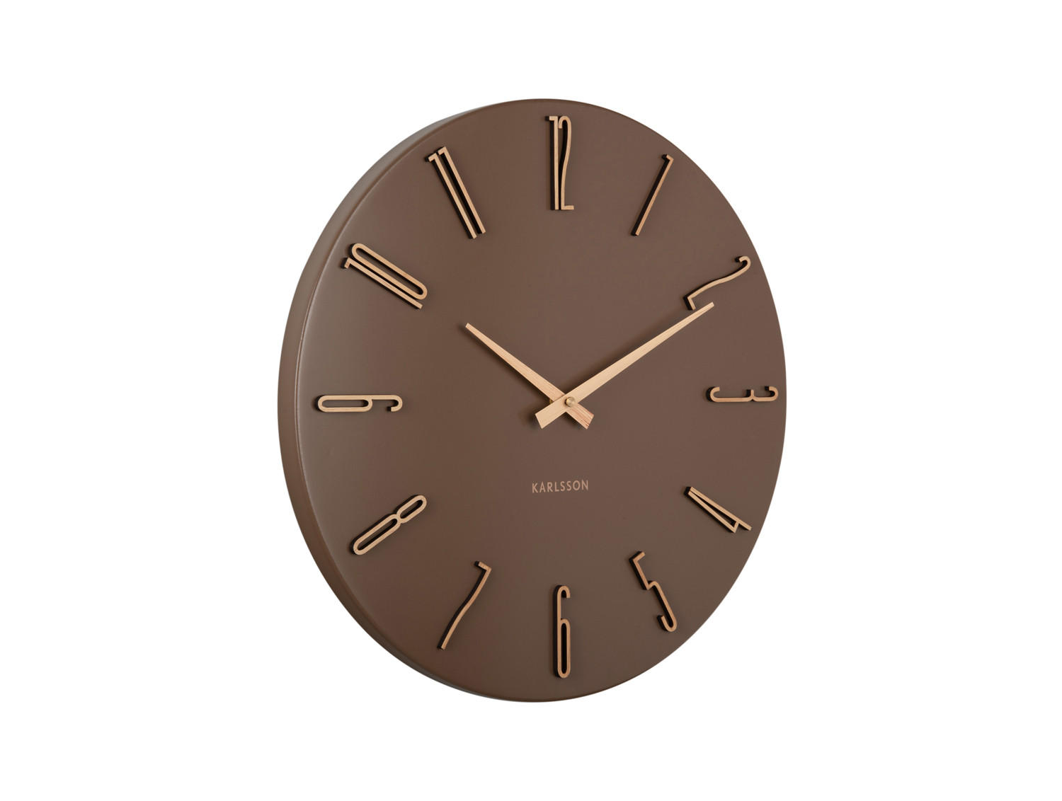 WANDUHR Esmerado Braun 2.1/40/40 cm - Braun, Metall (40/40/2.1cm) - Karlsson