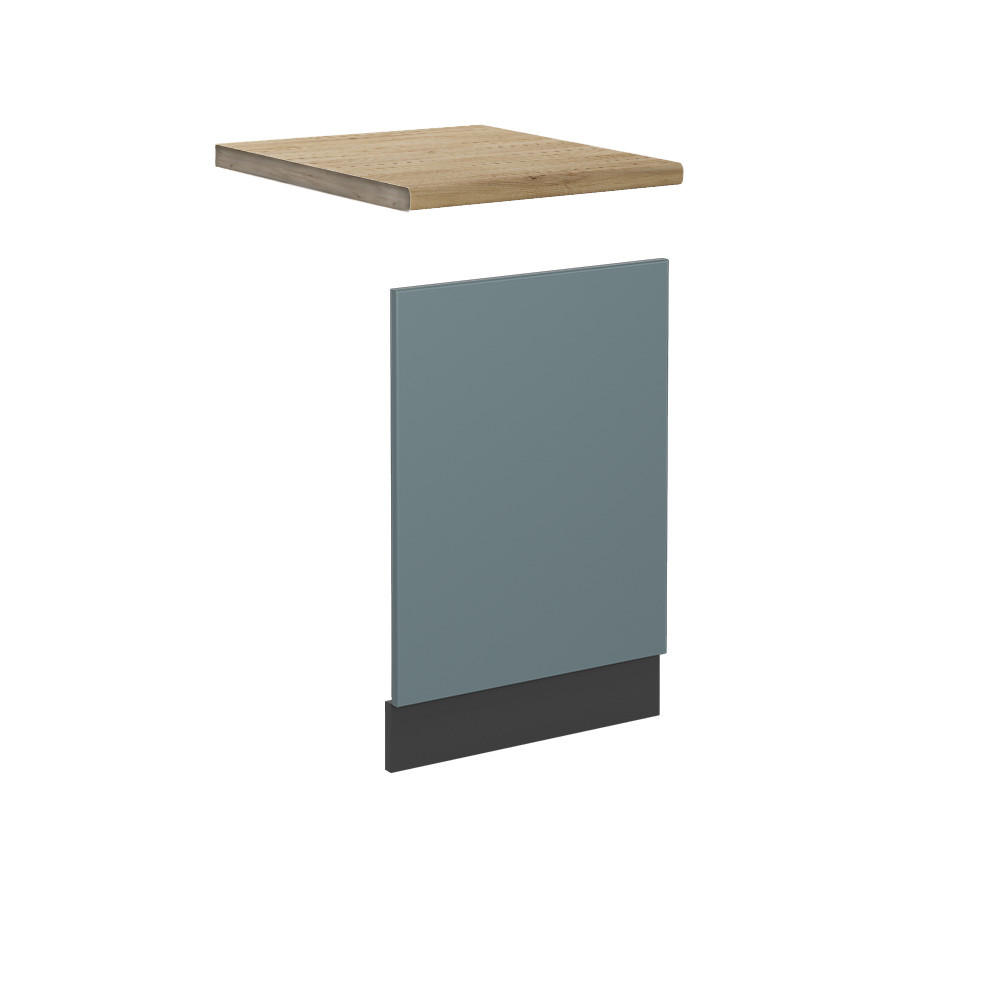 FRONTBLENDE R-Line Blau-Grau 45 cm, AP Eiche - Anthrazit/Blaugrau, Holzwerkstoff (45/57.2/1.6cm) - Vicco