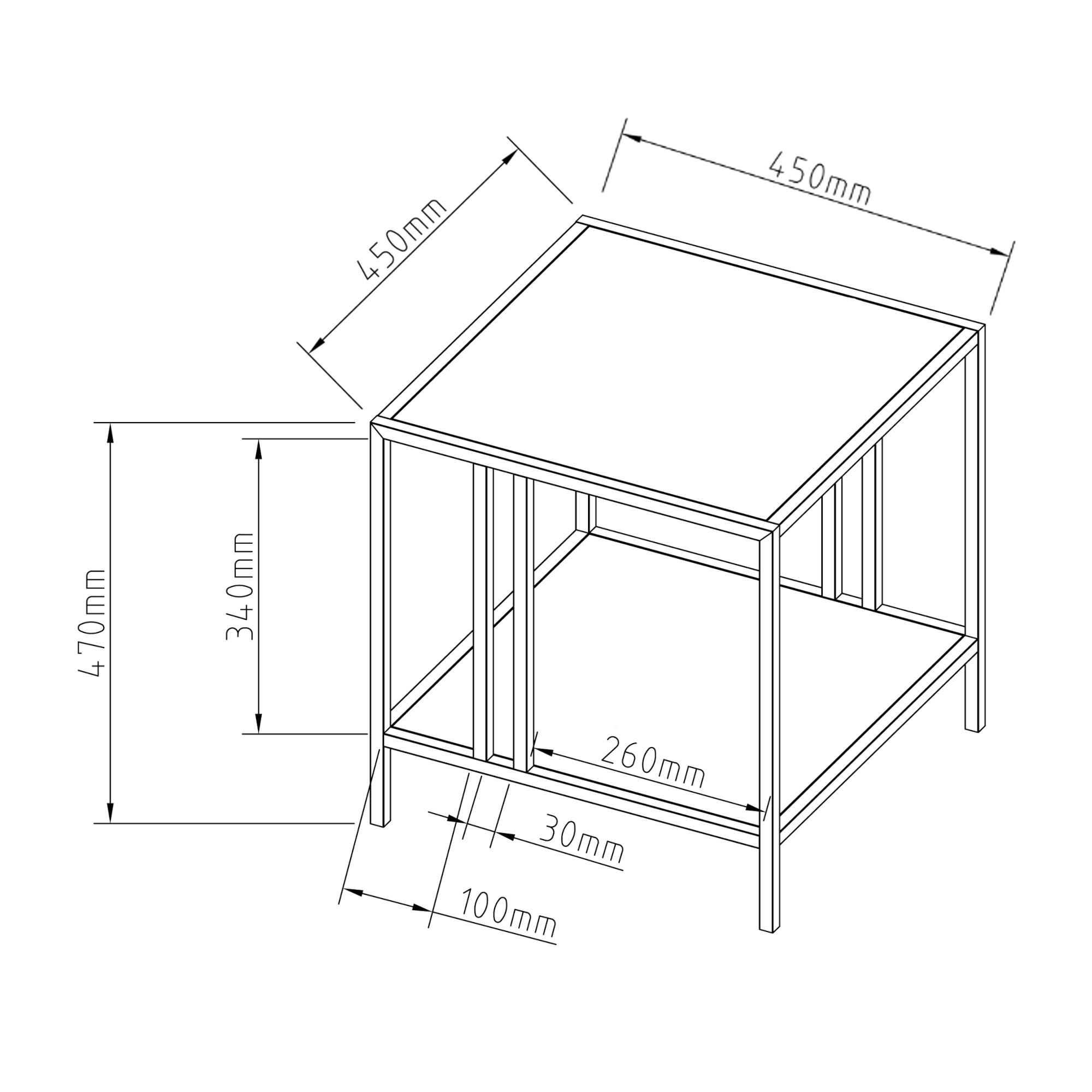 BEISTELLTISCH Kumlinge - Weiß, Metall (45/45/47cm) - [en.casa]