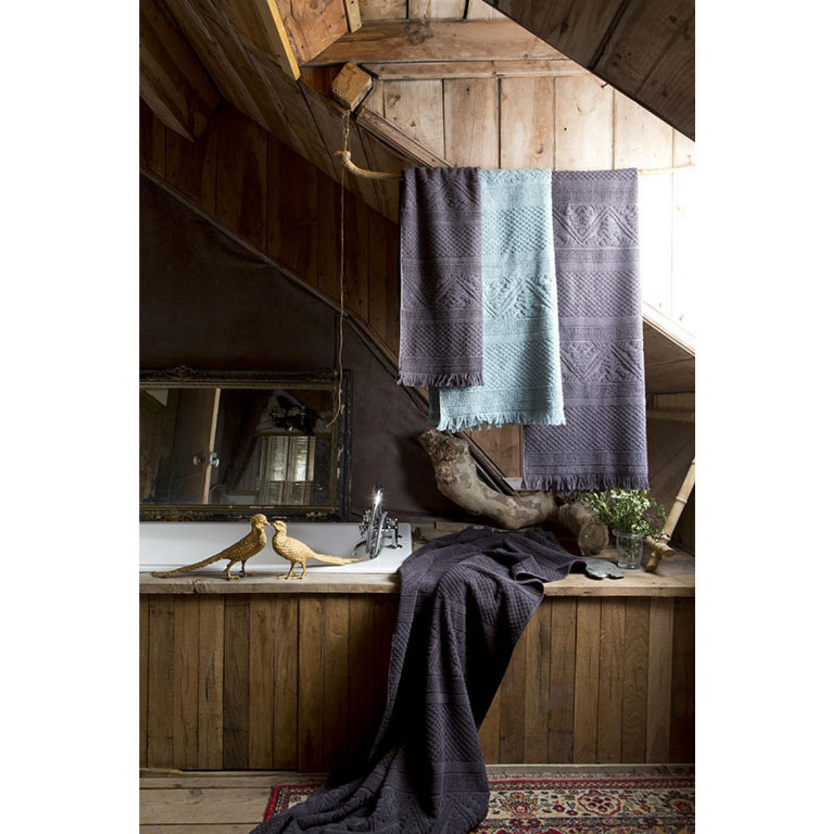 HANDTUCH Zoé carbonfarben 50 x 100 cm - Schwarz, Textil (50/100cm) - Vivaraise