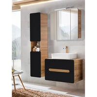 BADMÖBEL-SET 3-TLG. New-luton - Grau, Holzwerkstoff (130/200/46cm) - Lomado