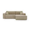 ECKSOFA Linea Creme, Sofa mit Schlaffunktion, rechte seite - Creme, Holzwerkstoff/Textil (257/177cm) - Bettso