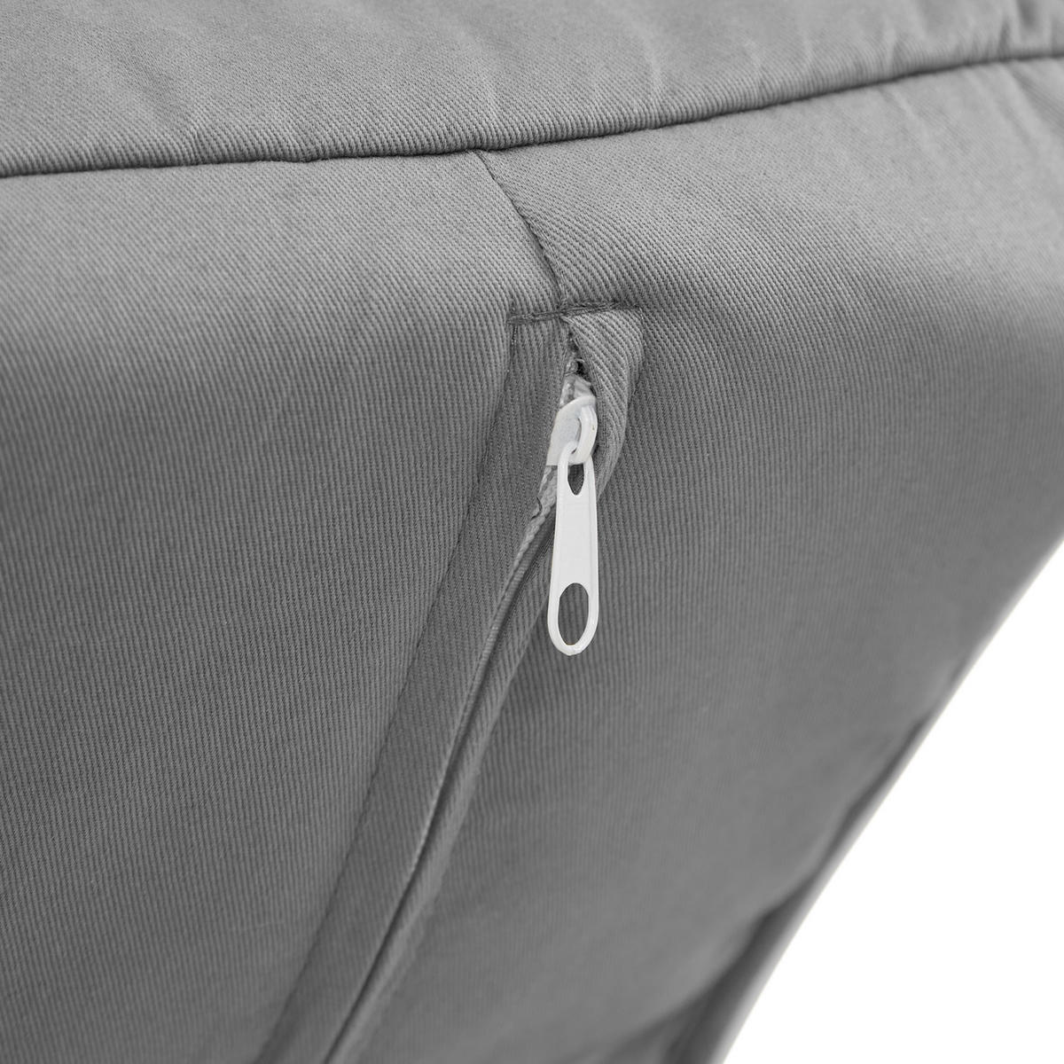 RELAXSESSEL Stoffbezug Grau, Fußstütze - Grau, Textil (66/94/62cm) - Homestyle4u