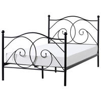 BETT mit Lattenrost 120/200 cm Schwarz Dinard - Schwarz, Metall (120/200cm) - Beliani