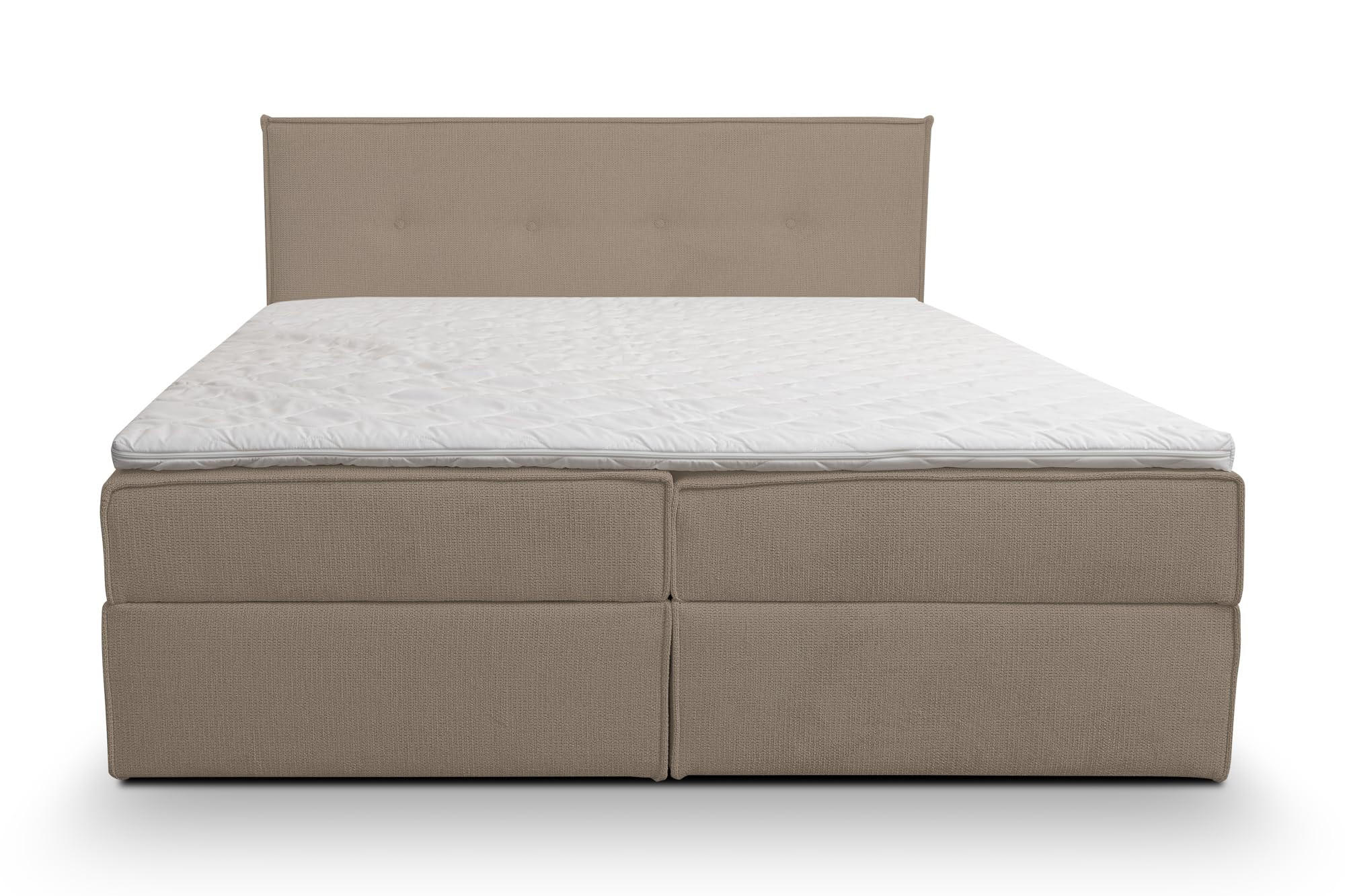 BOXBETT CALIDO mit zwei Bettkästen H2/H3 Matratze und Topper 180 x 200 cm - Braun, Holzwerkstoff (180/200cm) - VENASI MÖBEL
