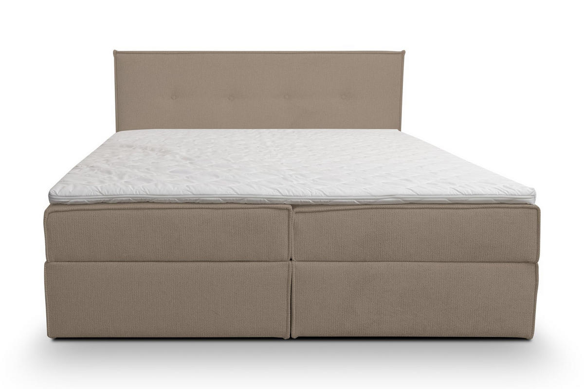 BOXBETT CALIDO mit zwei Bettkästen H2/H3 Matratze und Topper 180 x 200 cm - Braun, Holzwerkstoff (180/200cm) - VENASI MÖBEL