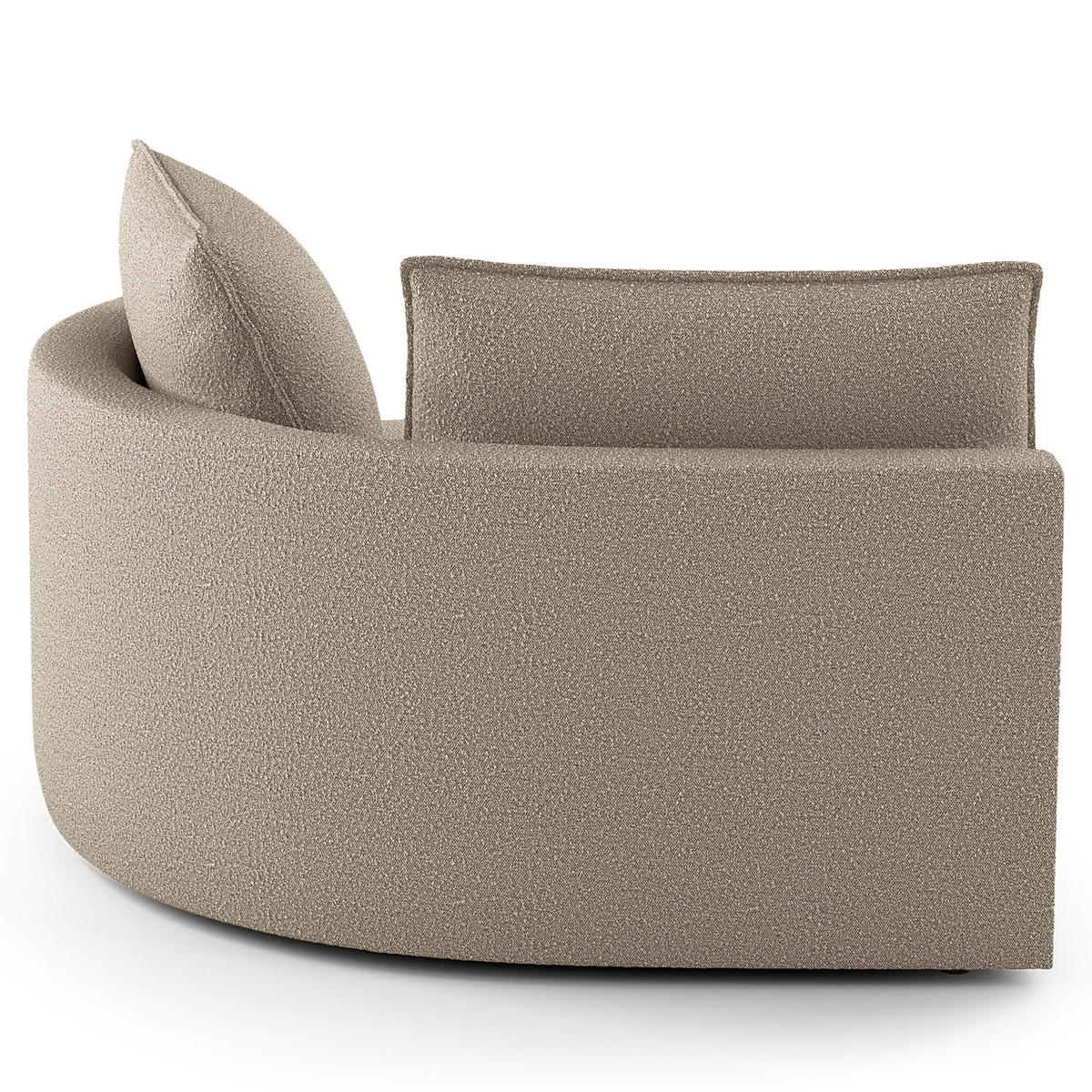 OTTOMANE - modular - Beige/Schwarz, Kunststoff/Textil (126/82/154cm) - home24