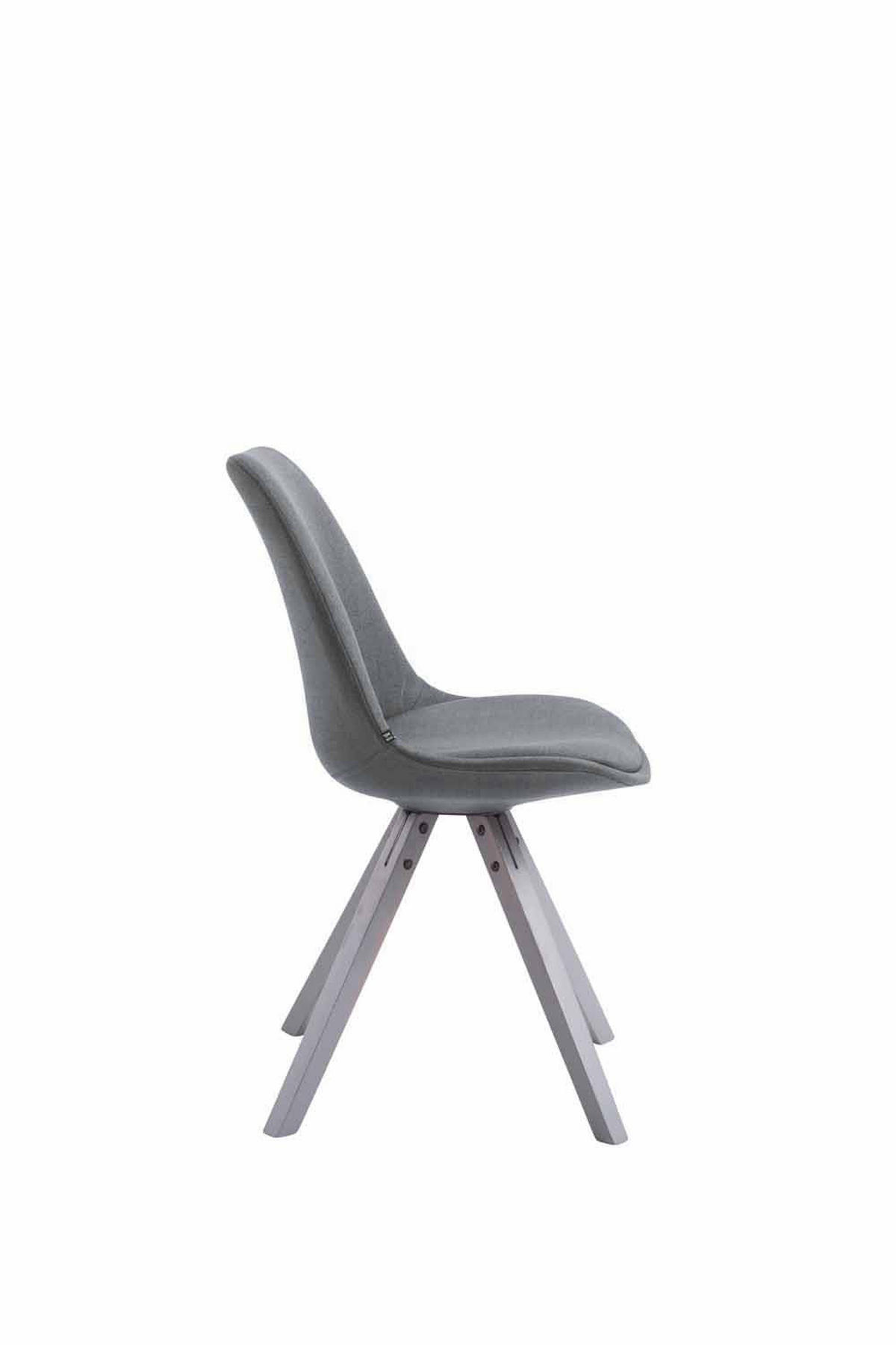 STUHL Stoff dunkelgrau - Dunkelgrau/Grau, Holz/Textil (48/84/56cm) - CLP