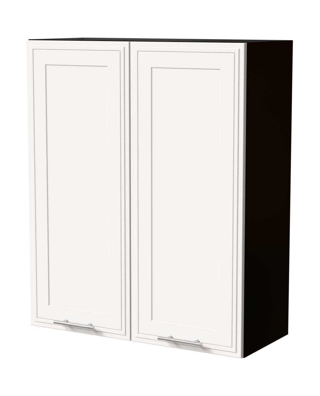 HÄNGESCHRANK Salo W4/80 Schwarz / Weiß Matt 80 / 32,5 / 96cm - Schwarz/Weiß, Holz/Holzwerkstoff (80/96/32.5cm) - Feldmann-Wohnen