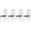 STUHL Roma 9 (4er Set) - Weiß/Bronzefarben, Holz (47/96/43cm) - Leaf Design