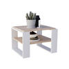 COUCHTISCH Holzwerkstoff rechteckig stabil Sonoma Eiche 44/54/63cm - Weiß/Sonoma Eiche, Holzwerkstoff (54/63/44cm) - CraftPAK