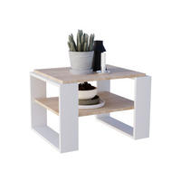 COUCHTISCH Holzwerkstoff rechteckig stabil Sonoma Eiche 44/54/63cm - Weiß/Sonoma Eiche, Holzwerkstoff (54/63/44cm) - CraftPAK