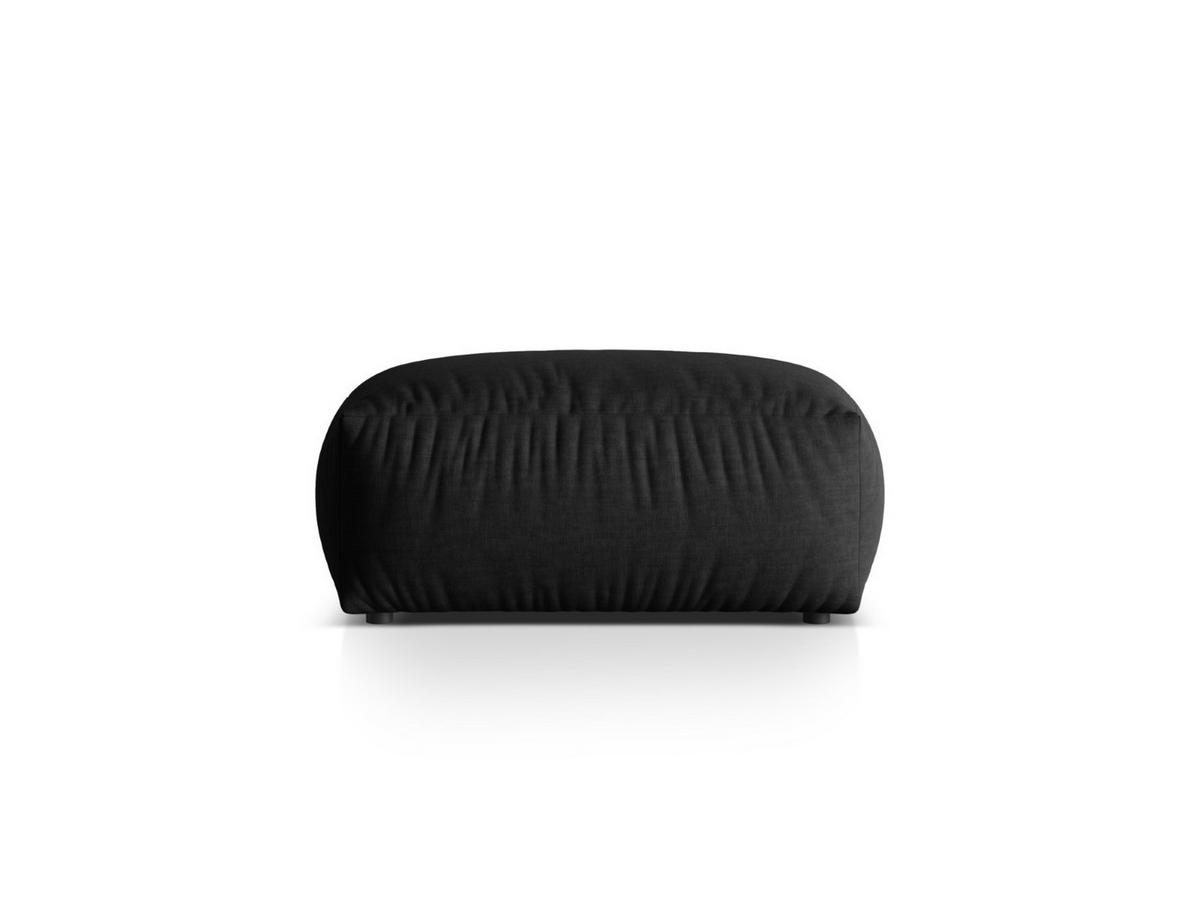 POUF Martina aus strukturiertem Stoff schwarz - Schwarz, Textil (65/44/95cm) - Micadoni