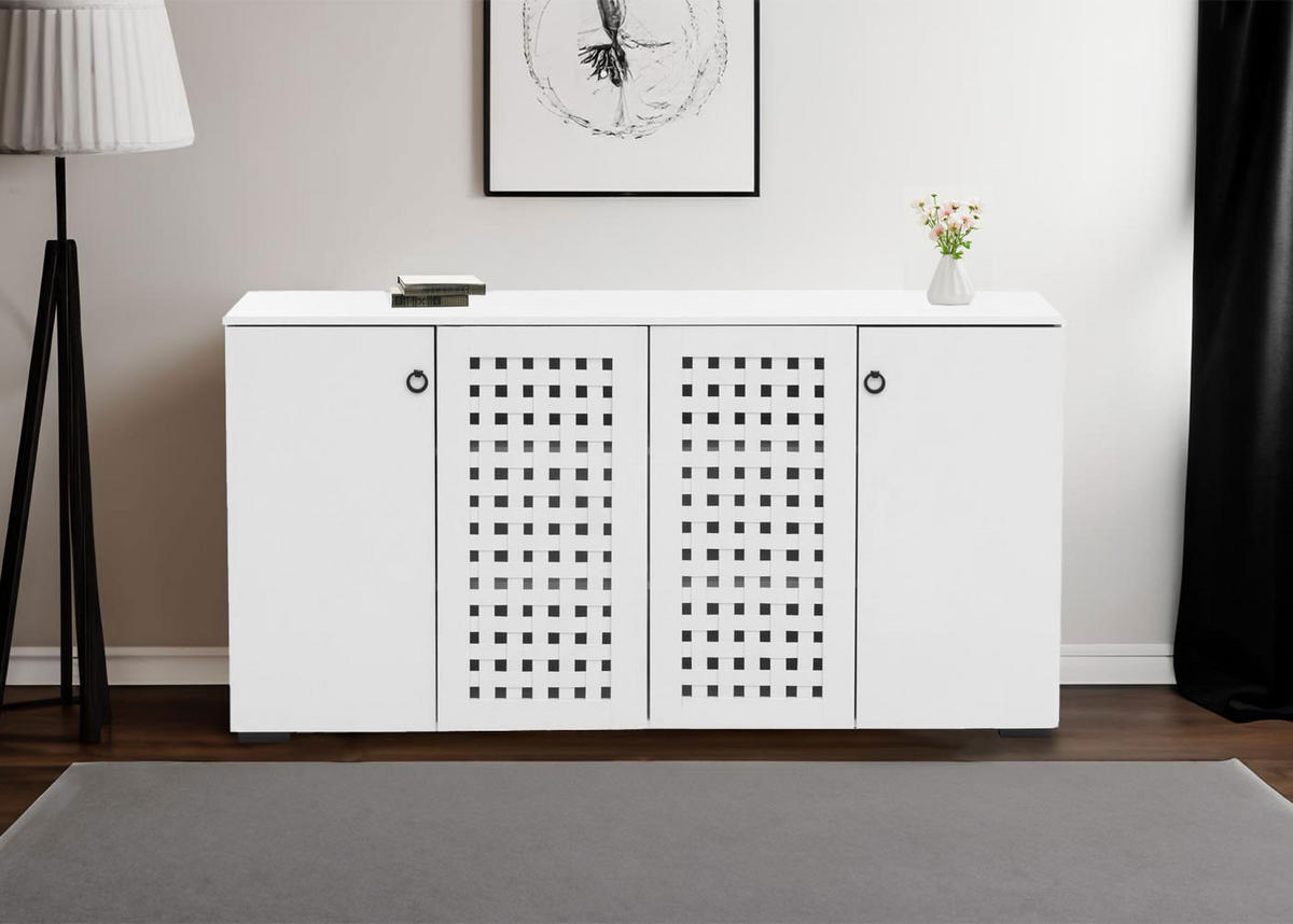 SIDEBOARD Weiß - Weiß, Holzwerkstoff (159/83/37cm) - Jamb
