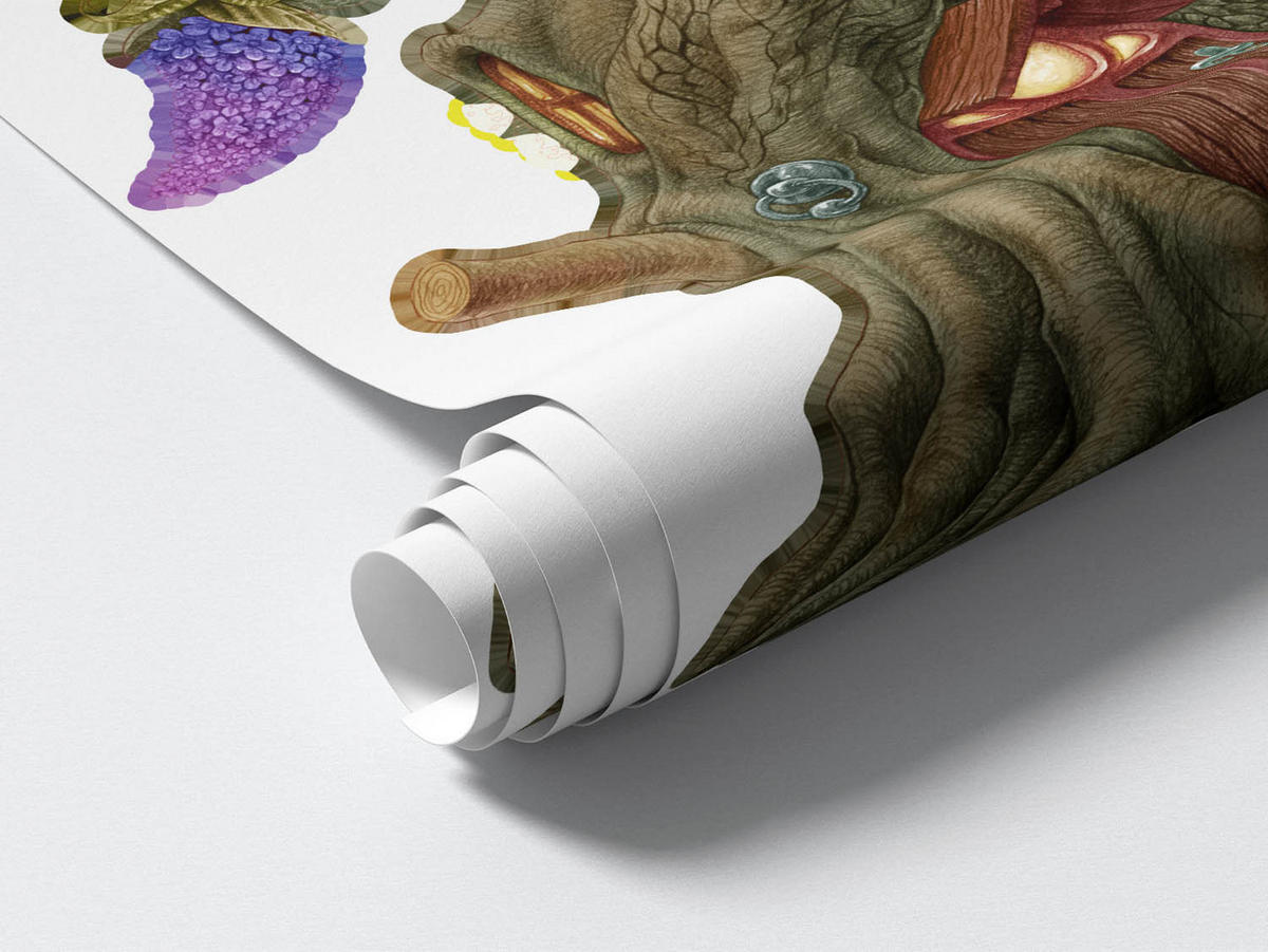 WANDAUFKLEBER 130x172cm - Feenwald - Multicolor, Kunststoff (130/172/0.1cm) - Wallfluent