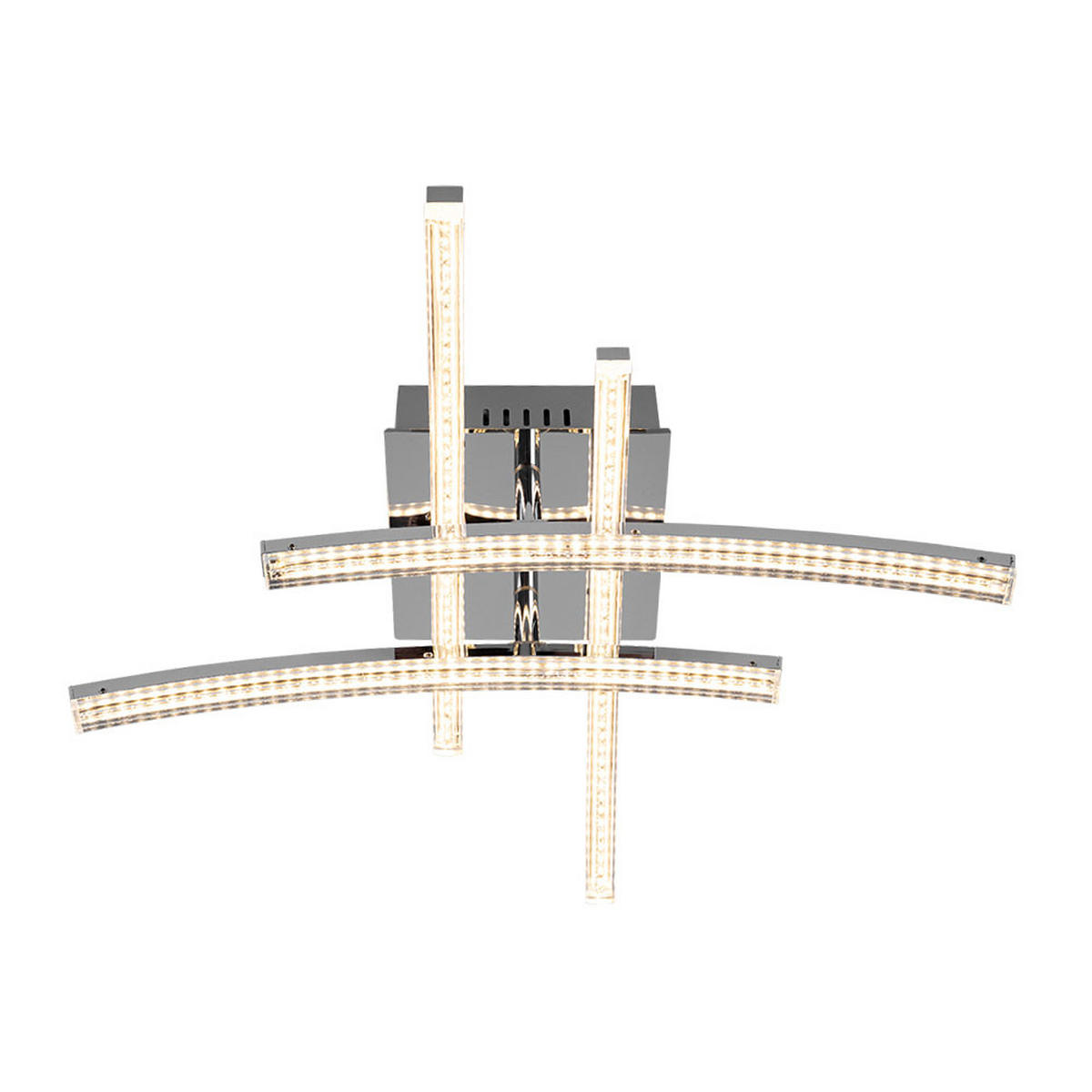 LED DECKENLEUCHTE PERTINI Chrom Transparent - Silberfarben, Metall (45/44/12.5cm)