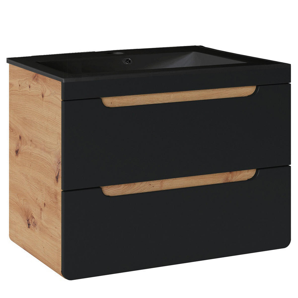 WASCHTISCH New-luton - Anthrazit, Holzwerkstoff (81/61/46cm) - Lomado