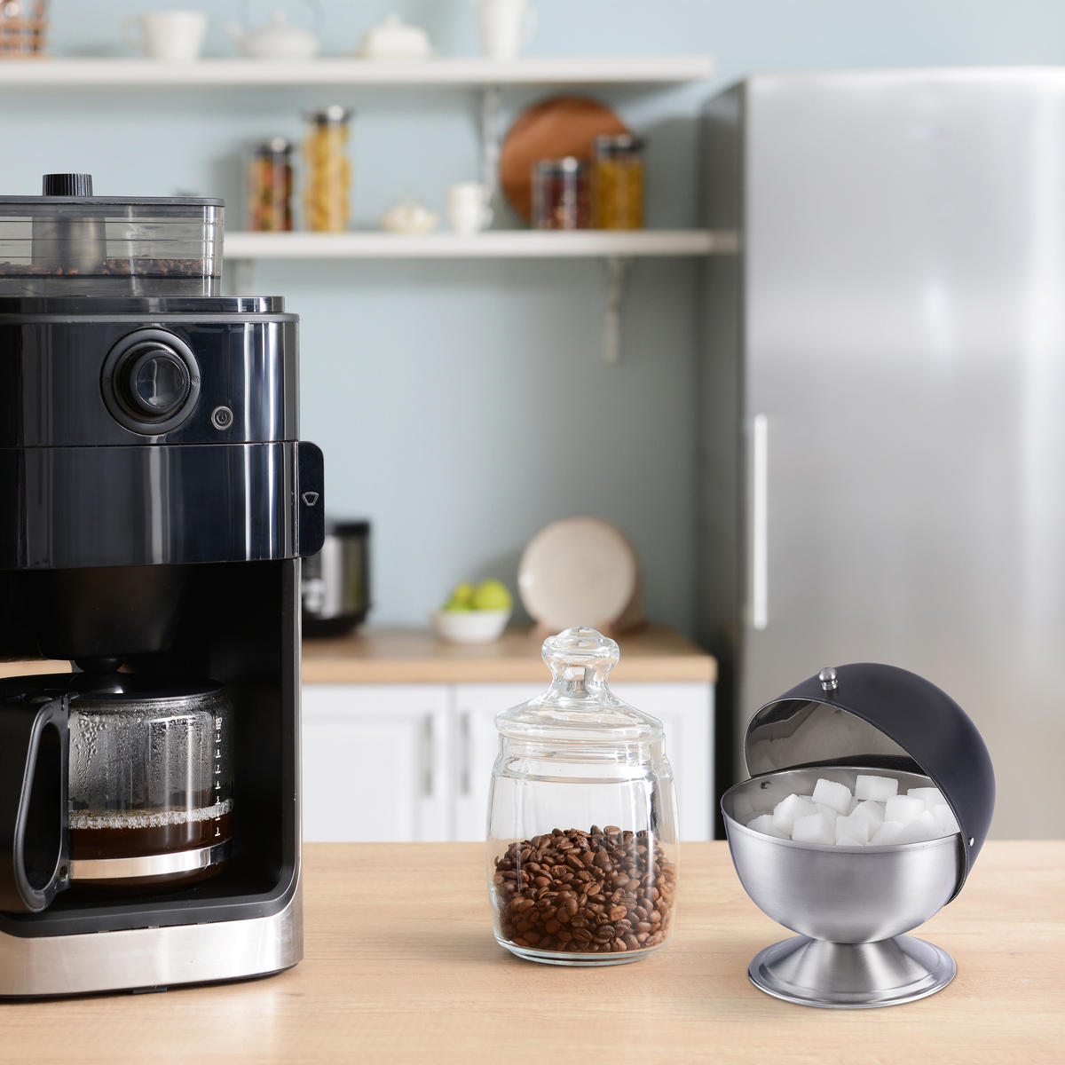 ZUCKERDOSE - Multicolor, Metall (14/15.5cm) - Relaxdays