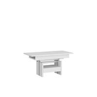 COUCHTISCH rechteckig ausziehbar höhenverstellbar Schubalde 110/64/56 cm - Weiß, Holzwerkstoff (65/110/56cm) - designimpex
