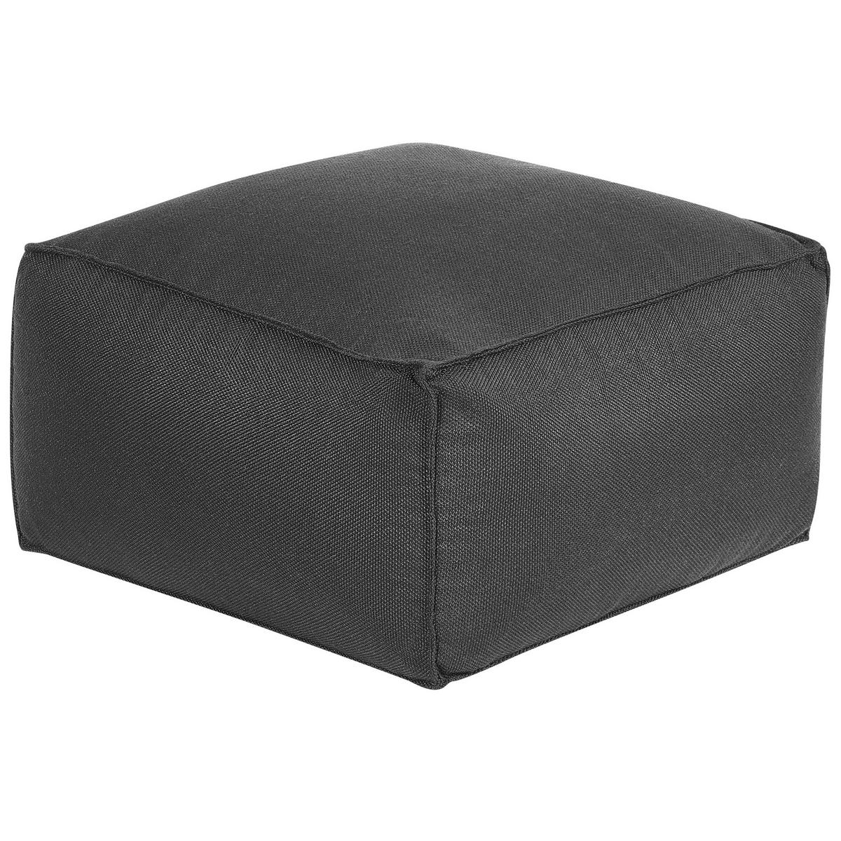 POUF Mukki 50/50/30 cm - Schwarz, Kunststoff/Textil (50/30/50cm) - Beliani