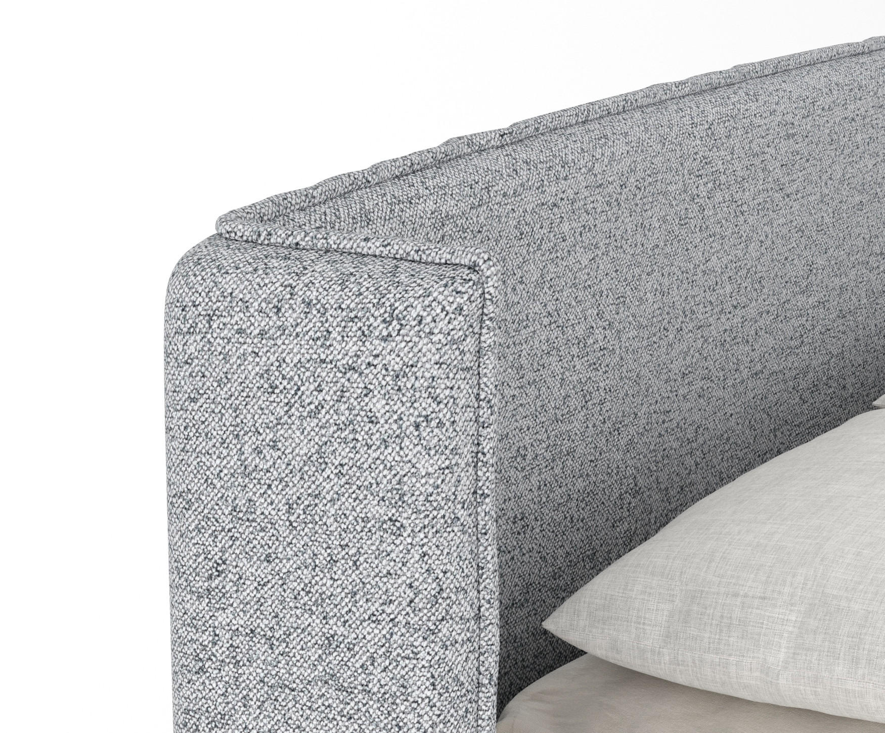 Thumbnail - Maison de Reve Boxspringbett, Grau, Textil, Buche, Kiefer, H2 + H3, Höhe ca. 36 cm, 180x200 cm, FSC 100%, Made in EU, Oe...