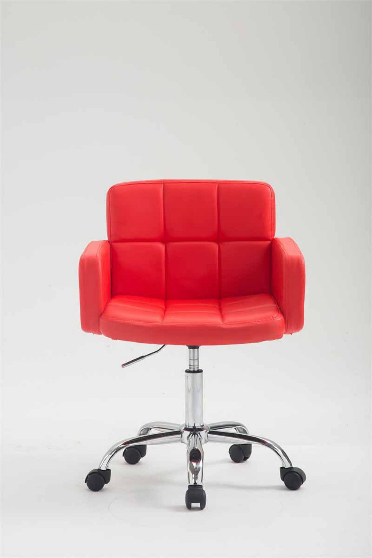 ARBEITSHOCKER Lausanne Kunstleder rot - Rot, Metall (60/89/52cm) - TPFLiving