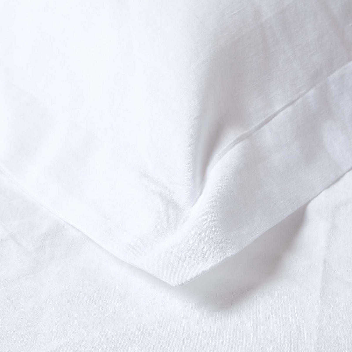 KISSENBEZUG Leinen mit Stehsaum - Weiß, Textil (50/90cm) - Homescapes