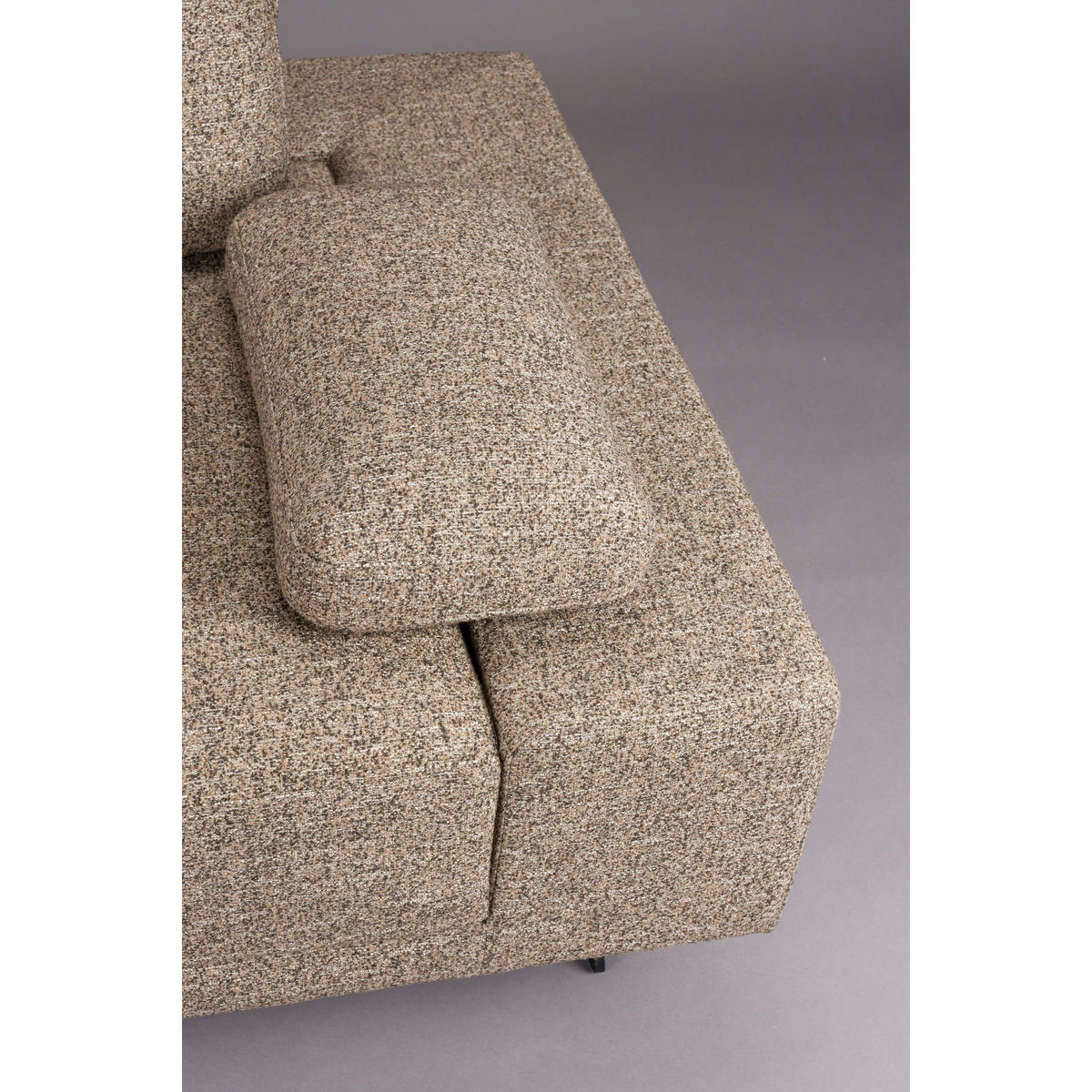SOFA 3-SITZER Shelly Chaise Longue Links Beige - Beige/Braun, Kunststoff (308/90/183.5cm) - Dutchbone